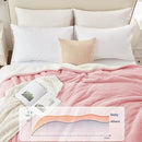 Sealy Electric Blanket Throw Size 50"*60",Super Cozy Flannel to Sherpa Reversible Heated Blanket Throw with 6 Heating Levels & 2-10 Hours Auto Off Overheating Protection Machine Washable,Pink by CozyNest Decor