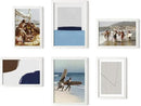 HAUS AND HUES White Oak Wood Gallery Wall Tabletop Frames Made with Real American Oak and Shatter-free Plexiglass - Set of 6 (Four 4x6, Two 5x7, Framed White) by CozyNest Decor