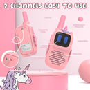 Pink Walkie Talkies with Silicone Cover, Toys for 3-8 Year Old Girls Boys, Kids Walkie Talkies 1000FT Range 2 Way RadioToy Christmas Birthday Gifts for 6-10 Year Old Girls Boys by TinyTreasures Baby Boutique