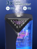 5Gal Humidifiers for Bedroom Large Room 2800 sq ft, 19L Quiet Humidifiers for Large Room, Floor Humidifier with 6 Mist Mode & Auto 180°Mist Tube for Home Whole House School Office Commercial Plants by TinyTreasures Baby Boutique