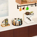 Snack Organizer - Versatile Snack Storage, Lazy Susan with Convenient Grab-and-Go Design, Metal Snack Holder for Home, Office, Breakroom, 10.85" L x 10.85" W x 5" H (Matte Black) by CozyNest Decor