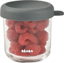 BEABA 8 oz Glass Baby Food Jars with Soft Silicone Air Tight Lids, Glass Storage Containers with Lids, Microwave and Freezer Safe Containers, Mineral by TinyTreasures Baby Boutique