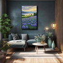 The lavender scenery all over the lake at sunset is suitable for posting in the living room bedroom office landscape poster wall painting by CozyNest Decor