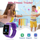 Goodatech 1.69'' Kids Smart Watch for Kids Boys Girls, HD Camera,26 Puzzle Games,Video Music Player,Pedometer,Flashlight,Alarm Clock, Christmas Birthday Gifts for 4-12 Years Children (Purple) by TinyTreasures Baby Boutique