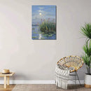 Landscape poster artwork art poster natural landscape painting reed marsh under the moonlight suitable for living room bedroom home wall by CozyNest Decor