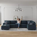 L Lengend Vansen Modular Sectional Sofa U Shaped Couch with Ottoman Modern Reversible Corner Sectional Couch for Living Room (Charcoal, U Shaped Sofa-5) by CozyNest Decor