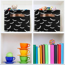 Storage Basket Bin Bats Halloween Goth Organizer Basket Collapsible Shelf Basket Cube with handle for Nursery Bedroom Bathroom by TinyTreasures Baby Boutique