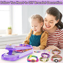 Friendship Bracelet Making Kit for Girls - DIY Bracelets Maker Art and Craft Kits for Kids - Jewelry String braiding Set Toys for Age 6 7 8 9 10 11 12 Year Old Girl Christmas Birthday Gifts - Purple by TinyTreasures Baby Boutique