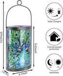 Hanging Solar Lantern Outdoor Waterproof LED Solar Lights Peacock Decorative Solar Lanterns Tabletop Lamp for Outdoor Patio Garden Yard Decor by GreenHaven Gardens