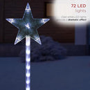 Alpine Corporation Holiday Décor Shooting Star Garden Stake with LED Lights, 4-Pack, Christmas Decoration by GreenHaven Gardens