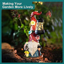 Solar Gnome Garden Statue Lights Gnome Figurine with Solar Lantern, Outdoor Garden Waterproof Ornaments Decorations for Yard Lawn Patio – Ideal Gift for Women Mom Grandma by CozyNest Decor