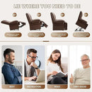Large Dual Motor Power Lift Recliner Chair with Massage and Heat for Elderly People, Infinite Position,USB Ports and Remote Control,Breathable Leather (Red Brown) by CozyNest Decor