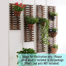 ShopLaLa Wall Planter for Climbing Plants Outdoor - Wooden Hanging Living Vertical Garden Outdoor Indoor Plant Stand Large Tall Long Ladder Vinyl Plant Hanger for Hanging Flower Pots 59" (150cm) by GreenHaven Gardens
