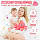 Baby Crawling & Walking Toys 6-12 Months Musical Octopus Plush Light up Stuffed Animal Dancing 1 Year Old Girl Gifts Music Sensory Walking Toy 0-6 7 8 9 Months Learning Newborn Baby Girl Birthday Gift by TinyTreasures Baby Boutique