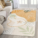 Lahome Boho Washable Rugs for Living Room - 3x5 Non-Slip Small Bedroom Area Rug Throw Soft Nursery Kids Room Rug Low-Plie Botanical Print Capet for Kitchen Entryway Office Bath Laundry Dining Room by TinyTreasures Baby Boutique