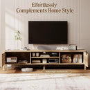 TV Stand for Living Room - up to 80 Inch TVs Mid Century Modern Entertainment Center with Storage and Adjustable Shelves, Media Console Table Oak 70" by CozyNest Decor
