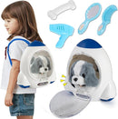 Robot Dog Toy for Kids,Electronic Pet Puppy W/Walking&Barking,Pet Care Pretend Play Set,Interactive Plush Stuffed Toys with Backpack, for Boys,Girls,Toddlers by TinyTreasures Baby Boutique