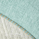 MIULEE Pack of 2 Couch Throw Pillow Covers 12x20 Inch Aqua Green Farmhouse Decorative Pillow Covers with Stitched Edge Soft Chenille Solid Dyed Spring Pillow Covers for Sofa Bed Living Room by CozyNest Decor