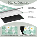Extra Large Picnic Blanket Waterproof,80"x 80"Foldable Machine Washable Beach Blanket,Outdoor Blanket for 6-8 Adults,Suitable for Indoor Crawling,Park Beach,Camping,Hiking,Family Travel(Light green) by TinyTreasures Baby Boutique