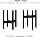 FaithLand Mid Century Plant Stand Indoor Outdoor (EXCLUDING 10" Plant Pot), Metal Planter Stand, Potted Plant Holder, Black, Hold Up to 10 Inch Planter - Fits Snake Plant - Upgraded Design. by GreenHaven Gardens