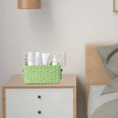 Small baskets for Organizing,Cute woven Storage basket with recycled paper rope for Shelves Bathroom,Little decorative basket,Set of 3 (Light Green) by GreenHaven Gardens