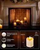 Homemory 2" x 2" Timer Remote Control Flickering Flameless Votive Candles, Realistic Battery Operated, 6Pack 3D Wick Electric Fake for Christmas, Wedding, Home Decorations by GreenHaven Gardens