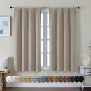 Simplebrand Ava Stone Short Blackout Curtains for Bedroom 54 Inches Long 2 Panels Set, Solid Thermal Insulated, Energy Saving Window Treatment Curtains Blackout Drapes, W40 x L54 Inch, Stone by TinyTreasures Baby Boutique