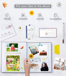popotop Photo Album Self Adhesive with Picture Display Window,40 Pages DIY Scrapbooking Supplies Kit for 4x6 10x12 Picture,Linen Cover Memory Book for Baby Wedding, with Scraper and Metallic Pen by TinyTreasures Baby Boutique