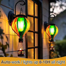 Hot Air Balloon Solar Lantern with Flickering Flame Christmas Gifts for Women Grandma Mom Outdoor Hanging Light Solar Decorative Air Balloon Lamp for Garden Patio Yard and Home (Blue & Yellow) by GreenHaven Gardens