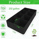 POILKMNI Fabric Raised Garden Bed, 232 Gallon 8 Grids Plant Grow Bags 8x4x1ft Large Garden Grow Bed Bags for Growing Herbs, Flowers and Vegetables by GreenHaven Gardens