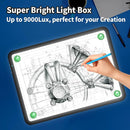 Up to 9000Lux Super Bright A4 Light Pad with Bag,Rechargeable Light Box with 4000mAH Lithium Battery for Cricut Weeding Vinyl Tool,Magnet Light Box for tracing,Diamond Painting,Sketching,Tattoo by TinyTreasures Baby Boutique