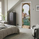 3D Door Stickers Murals - Landscape - Peel and Stick - Waterproof & Washable - Matt Finish - White - 31.5" x 78.7" - 2 PARTS by GreenHaven Gardens