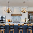 Vintage Farmhouse Chandelier 8-Light Crystal Branch Pendant Lights for Living Room Dining Room Porch Kitchen Island Bedroom Restaurant, Aged Bronze by CozyNest Decor
