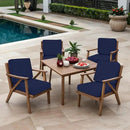 Favoyard Outdoor Deep Seat Cushion Set, 22 x 22 Inch Rainproof & 3-Year Fade Resistant Patio Furniture Cushions, Removable Seat Bottom & Back Cushion Covers with Ties for Chair, Sofa, Couch, Blue by GreenHaven Gardens