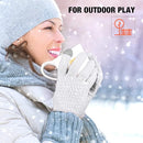 Geyoga 2 Pairs Women's Winter Touch Screen Gloves Soft Warm Fleece Lined Knit Elastic Cuff Winter Texting Gloves by TinyTreasures Baby Boutique