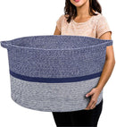 Extra Large Storage Basket - Soft Woven Organizer, 22" x 14" by TinyTreasures Baby Boutique