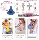 Baby Sling Carrier Adjustable Baby Sling 2025 Upgraded Toddler Sling Comfortable Baby Wrap Carriers Ergonomic-Designed, Travel Friendly Carrying 10-45 Lbs Blue by TinyTreasures Baby Boutique
