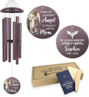 ASTARIN 36" Large Deep Tone Personalized Sympathy Wind Chimes, Memorial Wind Chime for Loss of Mother Father Loved One, Angel Bereavement Gifts Decor Outdoor Patio Garden Graveyard by CozyNest Decor