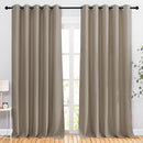 NICETOWN Taupe Blackout Living Room Curtains, Grommet Thermal Curtains Room Darkening Window Treatment Sound Reducing for Bedroom, 2 Panels, W66 x L102 by TinyTreasures Baby Boutique
