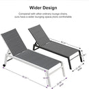 PURPLE LEAF Lounge Chair Pool Chaise Lounge Outdoor Grey 2 Sets by GreenHaven Gardens