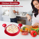 SurpOxyLoc Chicken Shredder Large Chicken Breast Shredder Tool Twist,Visible Meat Chicken Shredder,Anti-Slip Strip,BPA Free,Suitable for Pork Beef Chicken(Red) by GreenHaven Gardens