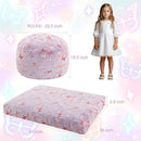 COMAX Kids Bean Bag Chair Turn into Beanbag Bed, Toddler Bean Chair for Girl Boy Sleeping, Lazy Children Bean Bags with Filler, Convertible Child Floor Mattress, Purple Butterfly by TinyTreasures Baby Boutique
