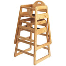 Wooden High Chair for Baby & Toddler – Restaurant-Style Stackable HighChair with Commercial Grade Solid Wood for Dining Table & Kitchen – Compact & Portable Design for Home & Restaurant Use -Natural by TinyTreasures Baby Boutique