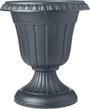 PL10GY Indoor/Outdoor Classic Traditional Plastic Urn Planter, 15" x 13", Gray by CozyNest Decor