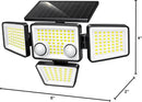 Solar Outdoor Lights - 3000LM 188 LED Motion Sensor Outdoor Lights, 4 Heads IP65 Waterproof Powered Security Flood Lights, 270°Wide Lighting Angle Wall Light with Sensors for Backyard Yard by GreenHaven Gardens