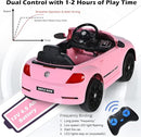 Costzon Ride on Car, 12V Licensed Volkswagen Beetle Battery Powered Vehicle w/Remote Control, Spring Suspension, Lights, USB, Horn, Music, 4 Wheeler for Boy Girl Gift, Electric Car for Kids, Pink by TinyTreasures Baby Boutique