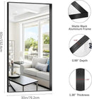 Black Bathroom Mirror, 30x60 Inch Rectangular Deep Frame Mirror, Large Wall Mounted Bathroom Vanity Mirror Over Sink for Bedroom,Restroom, Living Room, Hangs Vertically or Horizontally by CozyNest Decor
