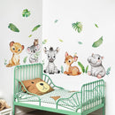 Tanlaby Jungle Animals Wall Stickers Cartoon Woodland Animal Wall Decals Zebra Forest Peel and Stick Art Sticker for Baby Nursery Kids Bedroom Playroom Daycare Classroom Decor by TinyTreasures Baby Boutique