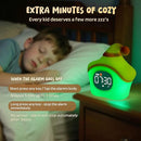 Star Alarm Clock with Night Light for Kids with Sleep Training and Sound Machine, Rechargeable Silicone Lamp OK to Wake Clock，Cute Animal Tabletop Lamp, Perfect Sleep Companion for Boys Girls, Yellow by TinyTreasures Baby Boutique