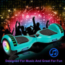 SISIGAD Scooters for Kids Ages 6-12, with Built-in Bluetooth Speaker and 6.5" Colorful Lights Wheels, Safety Certified Self Balancing Scooter Gift for Kids by TinyTreasures Baby Boutique